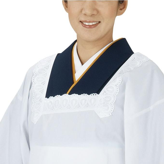 割烹着 かっぽうぎ エプロン 白 レース フリル付 和装 : ODORI Company