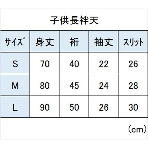 よさこい 衣装 子供 法被 ロング 長法被 長袢天 Sサイズ キッズの画像