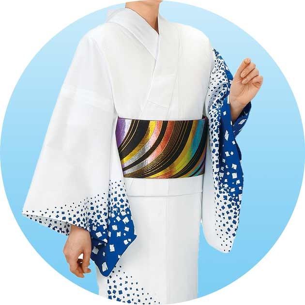 本絵羽 ゆかた 踊り用 浴衣 仕立て上り 女性用 ミシン仕立 きもの 盆踊り イベント 和装 ユニフォーム 衣装_2