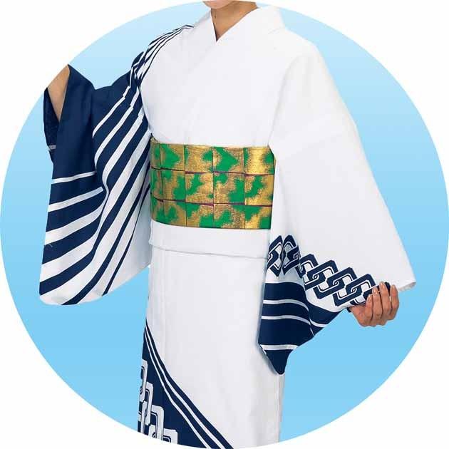 本絵羽 ゆかた 踊り用 浴衣 吉原繋ぎ おかめ 鹿の子 仕立て上り 女性用