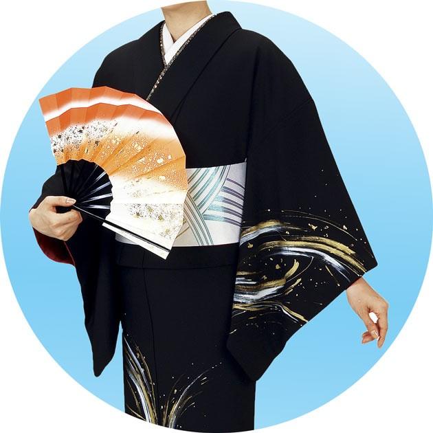 踊り 着物 付下 仕立て上がりフリーサイズ 胴抜無地八掛付 着物