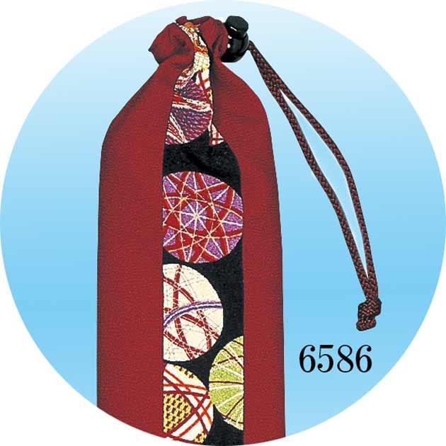 扇子袋 扇子入れ 2本用 手毬 舞扇子 赤 紫 グリーン 紺 オレンジ