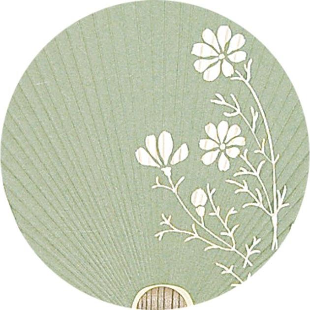 うちわ 京うちわ 高級 おしゃれ 花柄 新涼 片面透かし 踊り