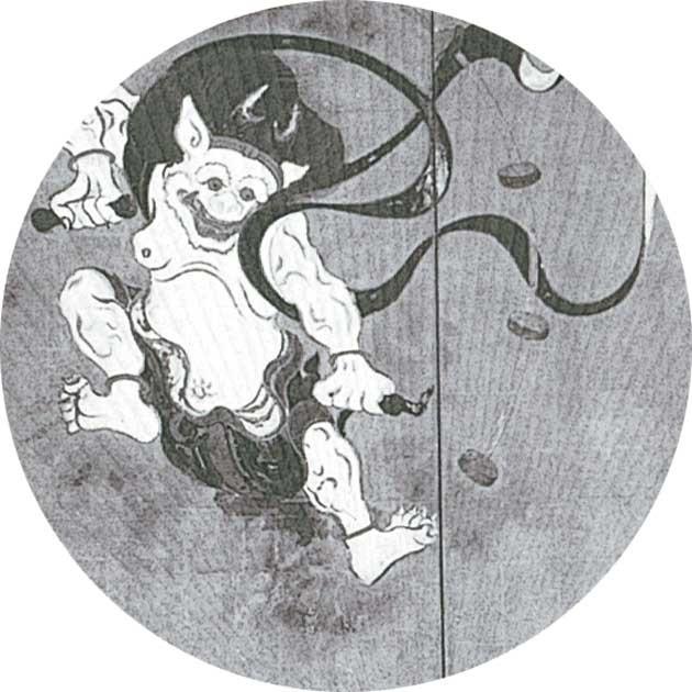 大型うちわ 風神雷神 団扇 踊りうちわ 都うちわ 京うちわ