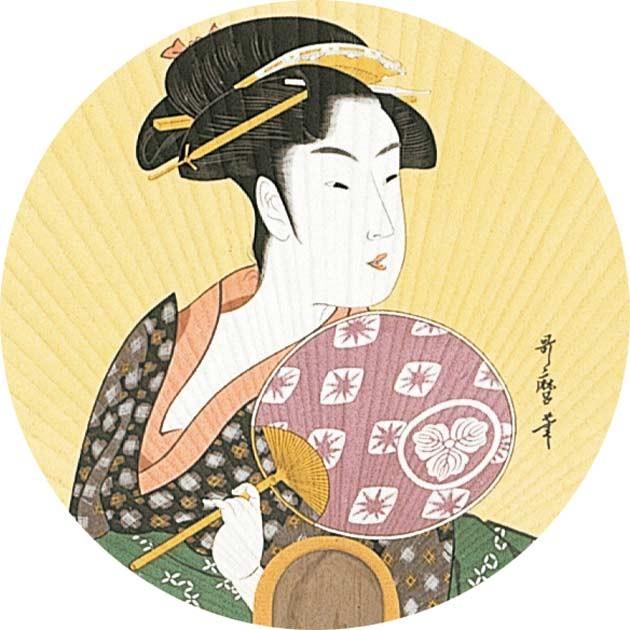 並型うちわ 浮世絵 筆 金魚 団扇 踊りうちわ 都うちわ 京うちわ