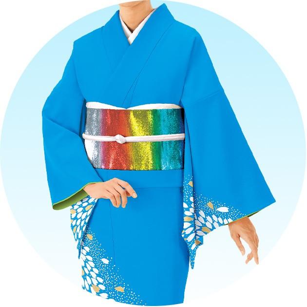 踊り 着物 きもの 優美胴抜き仕立上り洗える着物 訪問着 衣装 水色