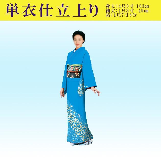 優美 踊り衣装 着物単衣仕立上り洗える着物 訪問着 水色 : ODORI