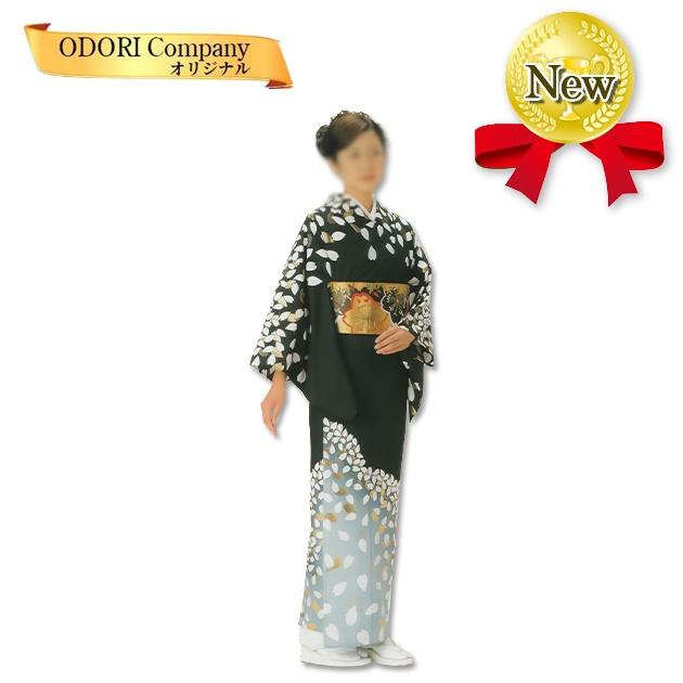 踊り 着物 舞踊 絵羽 反物 黒 当店限定商品