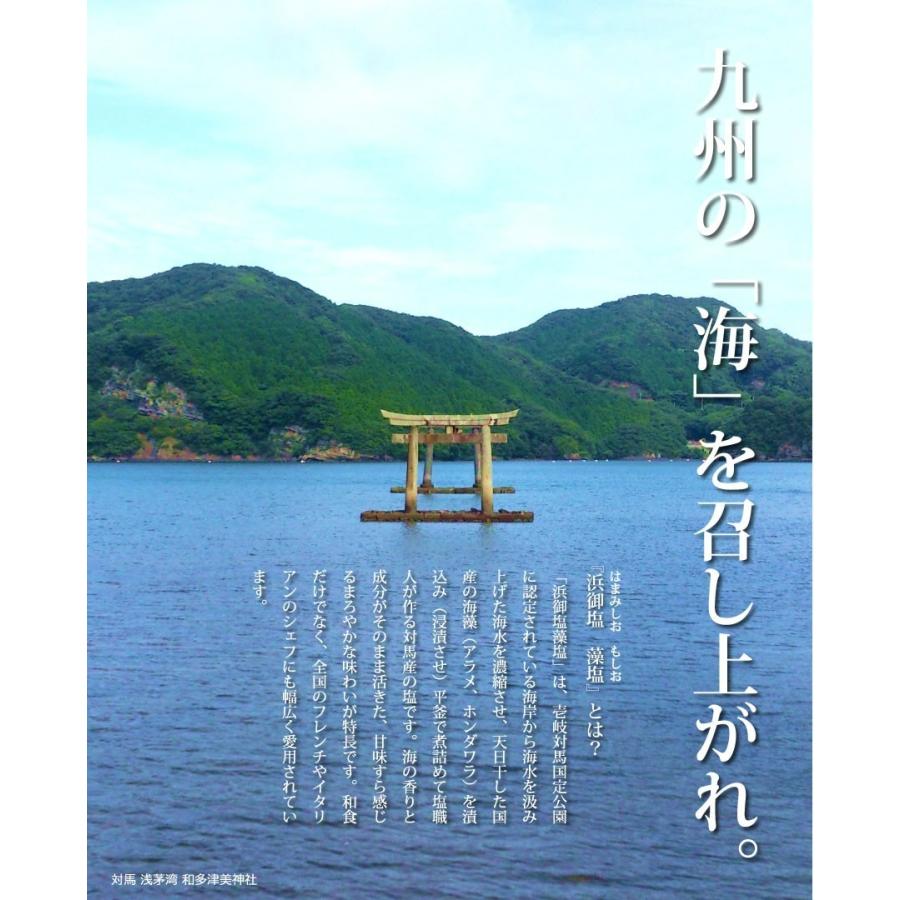 浜御塩 藻塩 120g×1袋 / お祝い 父の日 プレゼント ギフト お取り寄せグルメ スタンドパウチ 海藻エキス 天然塩 平釜塩 テレビで紹介｜odorokitchen｜02