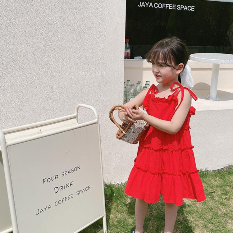 ミ*ー様 新品＊familiar ベビー ノースリーブ ワンピース 90cm 赤