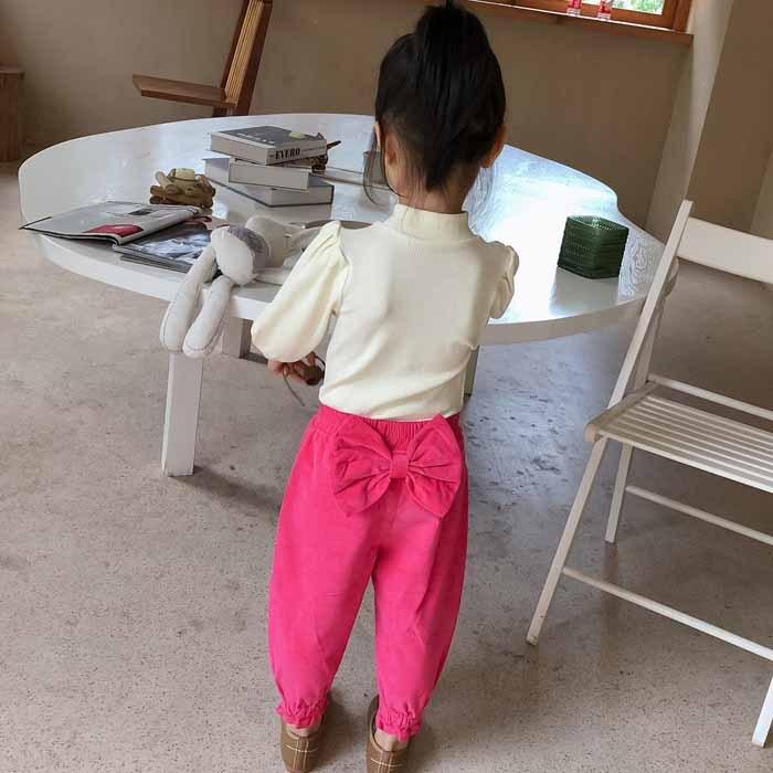 キッズ ズボン 女の子 ボトムス リボン 蝶々 春 秋冬 韓国子供服 子供 
