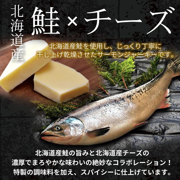 北海道産 鮭ジャーキー チーズ入 1袋 35g おつまみ スティックタイプ 珍味 おやつ 食べやすい お土産 メール便 送料無料（代引/着日指定/同梱不可） |  | 02