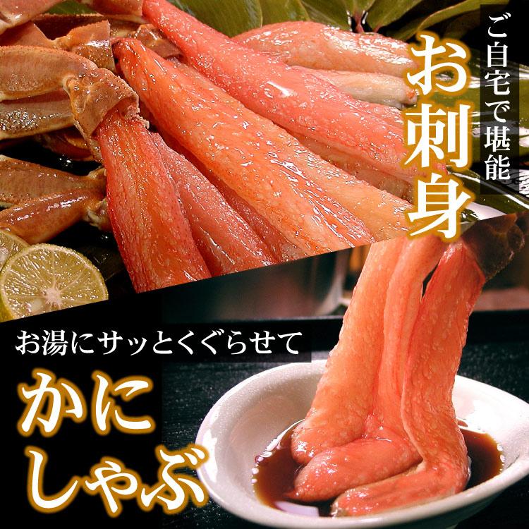 まとめ買いクーポン カニ生食可 大〜中サイズ 本ずわい蟹 かにしゃぶ 合計500g入 ズワイガニ ズワイ蟹 カニ ポーション 海鮮 送料無料（沖縄宛は別途送料） |  | 03