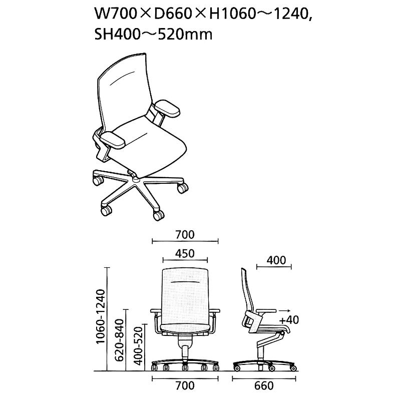 Wilkhahn ウィルクハーン ON （オン）ハイバック 可動アーム付 シートカラー：ブラック（ファイバーフレックス） アルミフレーム＆ベース | Wilkhahn | 02
