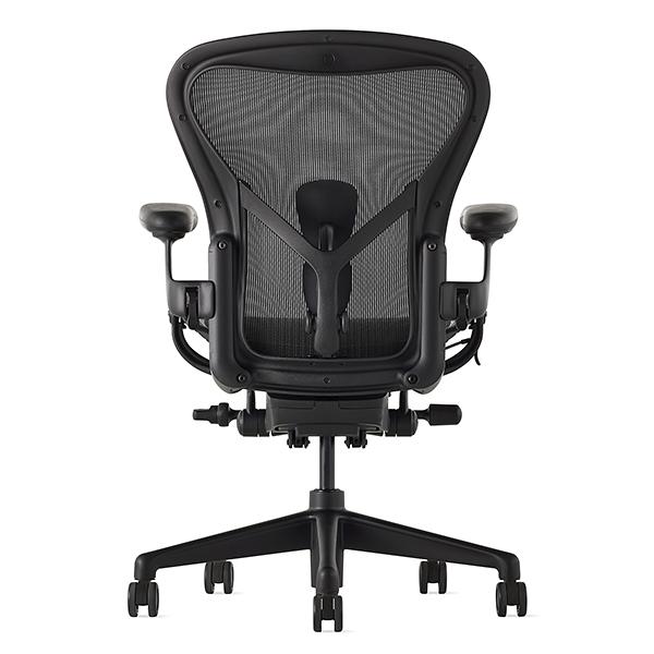 アーロンチェア リマスタード HermanMiller A/B/Cサイズ オニキス ウルトラマット ポスチャーフィットSLフル装備 ブレーキングキャスター（DC1）｜of9｜11