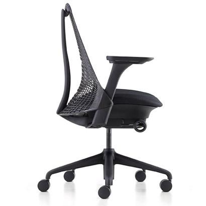 Herman Miller セイルチェア(SAYL)サスペンションミドルバック/高さ調節アーム付/シートカラー・背:ブラック/座:ブラック/ベース・フレーム:ブラック Herman Miller（ハーマンミラー） セイルチェア サスペンションミドル