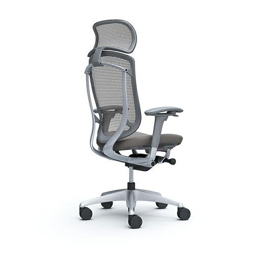 オカムラ コンテッサ セコンダ／エクストラハイバック(大型固定ヘッドレスト)／座メッシュ or クッション／可動肘／シルバーフレーム／グレー or ブラックボディ | コンテッサ | 02