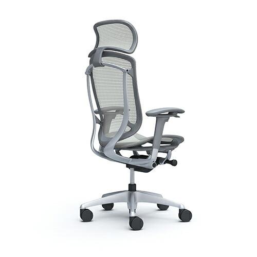 オカムラ コンテッサ セコンダ／エクストラハイバック(大型固定ヘッドレスト)／座メッシュ or クッション／可動肘／シルバーフレーム／グレー or ブラックボディ | コンテッサ | 03