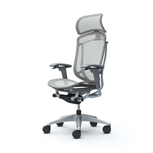 オカムラ コンテッサ セコンダ／エクストラハイバック(大型固定ヘッドレスト)／座メッシュ or クッション／可動肘／シルバーフレーム／グレー or ブラックボディ | コンテッサ | 05