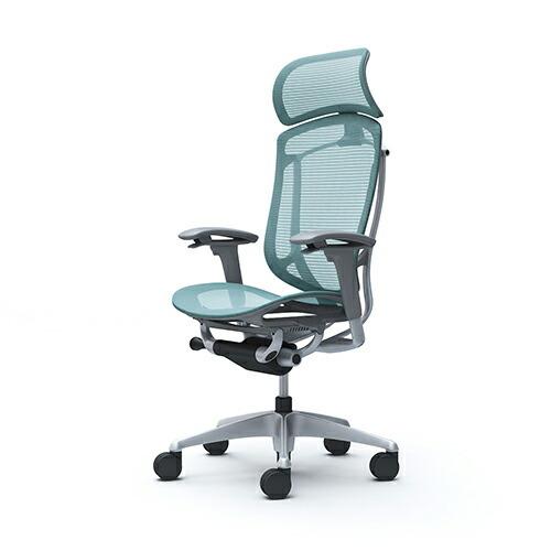 オカムラ コンテッサ セコンダ／エクストラハイバック(大型固定ヘッドレスト)／座メッシュ or クッション／可動肘／シルバーフレーム／グレー or ブラックボディ | コンテッサ | 07