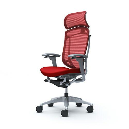 オカムラ コンテッサ セコンダ／エクストラハイバック(大型固定ヘッドレスト)／座メッシュ or クッション／可動肘／シルバーフレーム／グレー or ブラックボディ | コンテッサ | 09