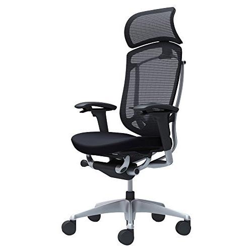 オカムラ コンテッサ セコンダ / エクストラハイバック / 固定大型HD付 / 可動肘 / シルバーフレーム / ブラック or グレーボディ / ランバー有 / 座クッション | コンテッサ