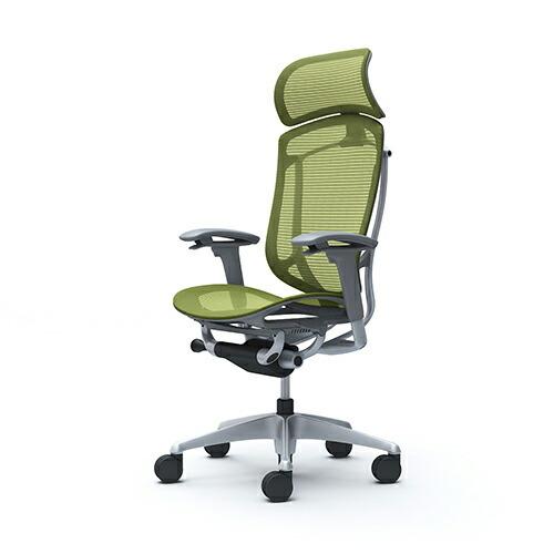 オカムラ コンテッサ セコンダ／エクストラハイバック(大型固定ヘッドレスト)／座メッシュ／可動肘／シルバーフレーム／ブラック or グレーボディ／ランバー有 | コンテッサ | 06
