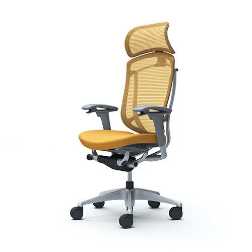 オカムラ コンテッサ セコンダ／エクストラハイバック(大型固定ヘッドレスト)／座メッシュ／可動肘／シルバーフレーム／ブラック or グレーボディ／ランバー有 | コンテッサ | 07