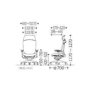 オカムラ コンテッサ セコンダ／エクストラハイバック(大型固定ヘッドレスト)／座メッシュ／可動肘／シルバーフレーム／ブラック or グレーボディ／ランバー有 | コンテッサ | 09