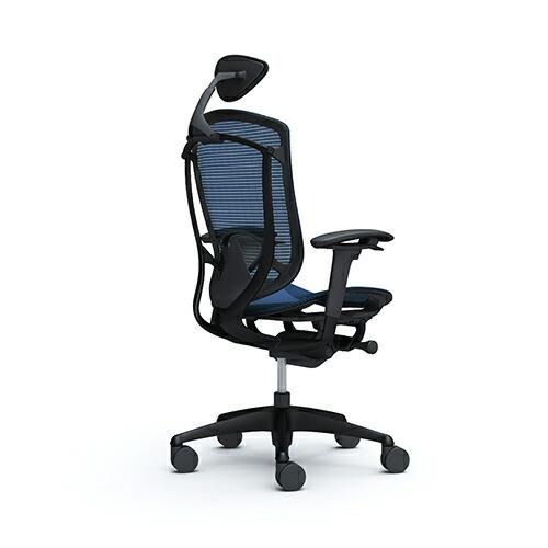 オカムラ コンテッサ セコンダ / エクストラハイバック / 可動肘 / 座メッシュ / ブラックフレーム / 小型可動HD / ボディカラー：ブラック / ランバーの画像