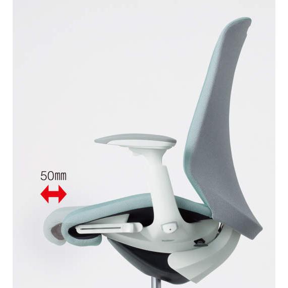 オカムラ  スフィア（Spher）／エクストラハイバック／固定ヘッド／座面奥行調整あり／可動肘／ボディ・脚カラー：選択／背・座カラー：リネット | オカムラ | 10