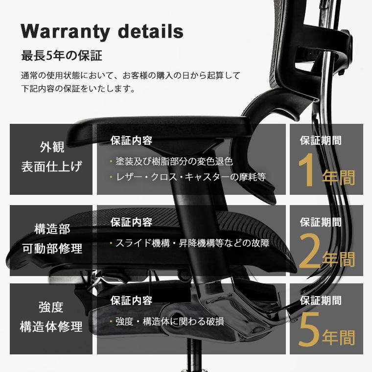 メーカー組立済完成品　エルゴヒューマン プロ2 オットマン内蔵型 ラチェット式 オットマン高さ調節タイプ Ergohuman EHP2-LPL ハイタイプ 家財便・梱包材回収有｜of9｜16