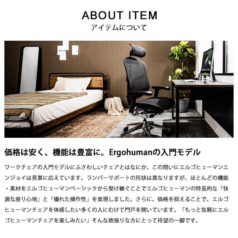 エルゴヒューマン エンジョイ2 ランバーサポート付 ヘッドレスト エルゴヒューマン エンジョイ2 ランバーサポート付 ヘッドレスト