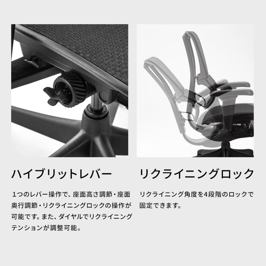 25/5発売新モデル 【お客様組立品・在庫品即納】エルゴヒューマン フィット セレクト （Ergohuman Fit2 Select）アームレスト有 オフィスチェア | エルゴヒューマン | 09