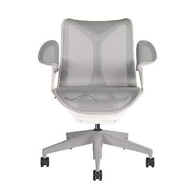Herman Miller コズムチェア（Cosm）ローバック／フレーム：スタジオホワイト／リーフアーム／張地（インターセプトサスペンション）カラー：ミネラル／ベース