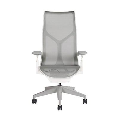 Herman Miller  コズムチェア（Cosm）ハイバック／フレーム：スタジオホワイト／ハイトアジャスタブルアーム（高さ調節機能付き）／張地：ミネラル