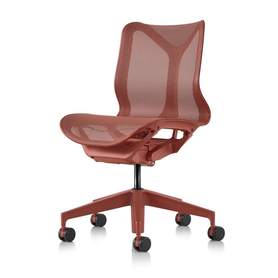 HermanMiller コズムチェア（Cosm）ローバック/フレーム＆ベース＆シート：ディップトインカラーから選択/アームレス（肘なし）/硬床カーペット兼用キャスター