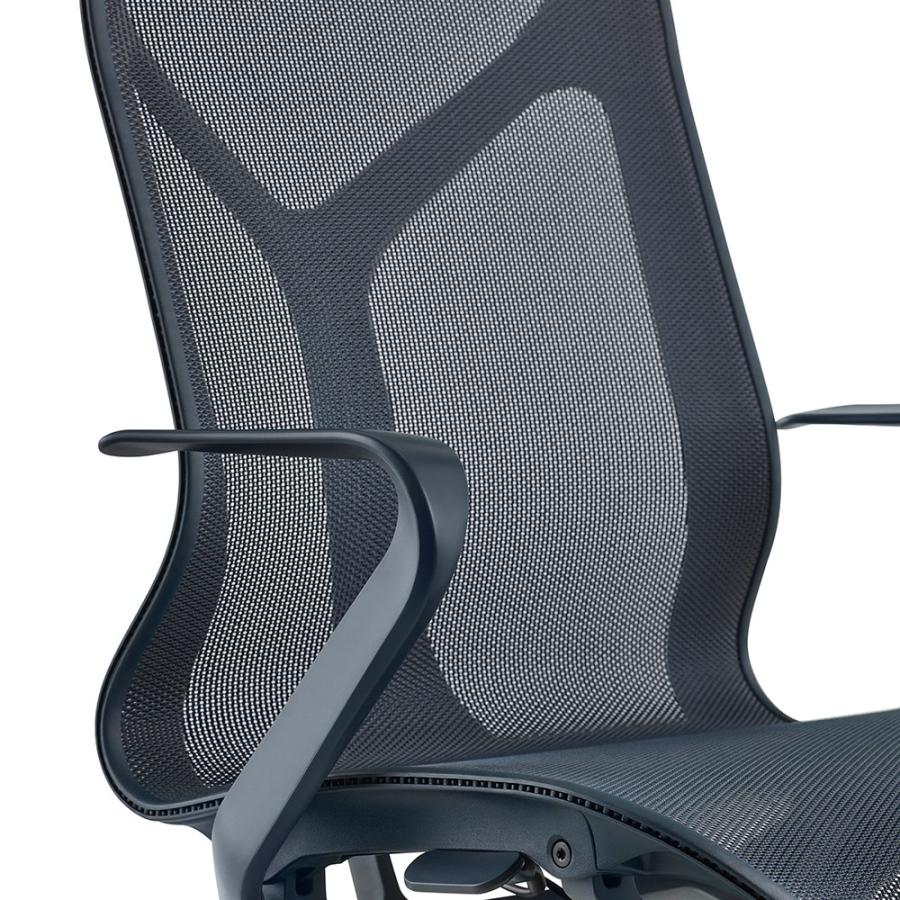 Herman Miller  コズムチェア（Cosm）ハイバック／フレーム＆ベース＆アーム＆シート張地：ディップドインカラーから選択／固定アーム／硬・軟床兼用キャスターの画像