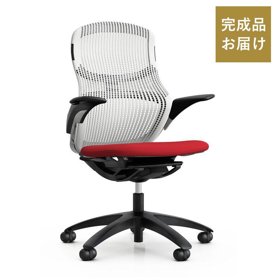 Knoll Genearation（ジェネレーション）ハイトアジャスタブルアーム(高さ調節肘)／ベース：樹脂脚／フレームカラー：ダーク(D) 背・座カラーをご選択 | Knoll（インテリア）