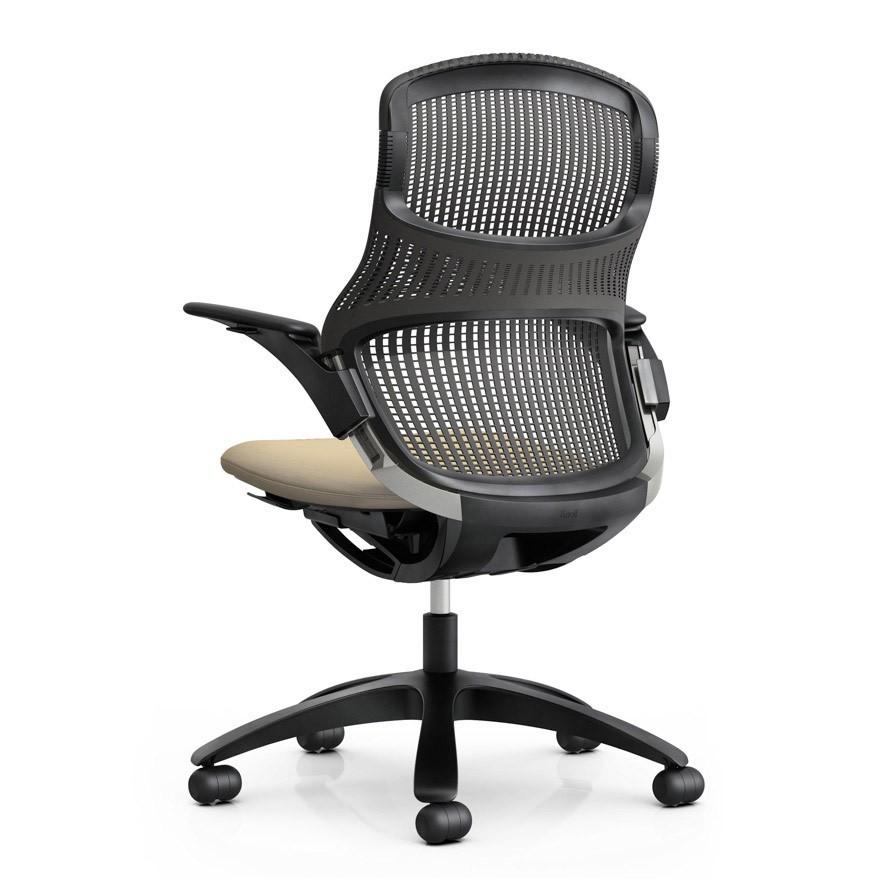 Knoll Genearation（ジェネレーション）ハイトアジャスタブルアーム(高さ調節肘)／ベース：樹脂脚／フレームカラー：ダーク(D) 背・座カラーをご選択 | Knoll（インテリア） | 02