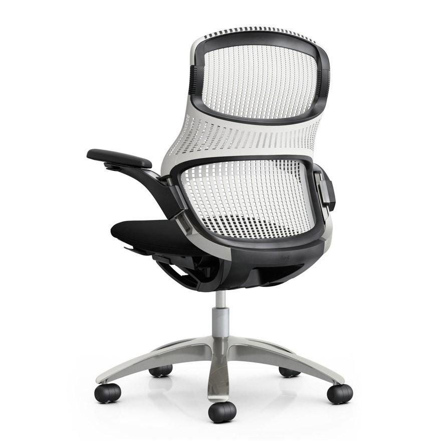 Knoll Genearation（ジェネレーション）ハイパフォーマンスアームタイプ／アルミミラー脚／フレームカラー：ダーク／背カラー：メティア／座カラー：オニキス | Knoll（インテリア） | 01