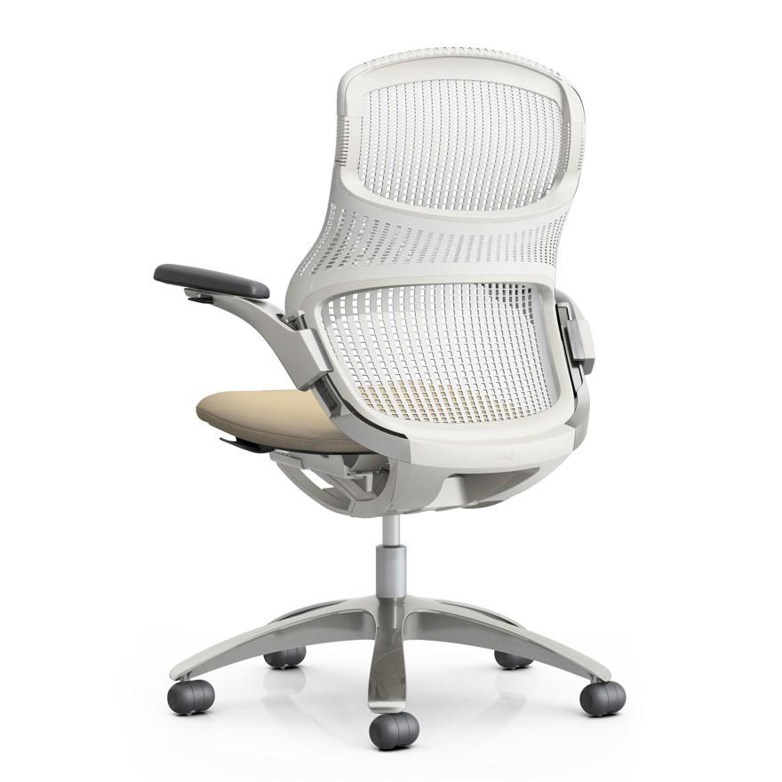 Knoll Genearation（ジェネレーション）／ハイパフォーマンスアームタイプ／アルミミラー脚／フレームカラー：ライト／背カラー：メティア／座カラー：デザート | Knoll（インテリア） | 01