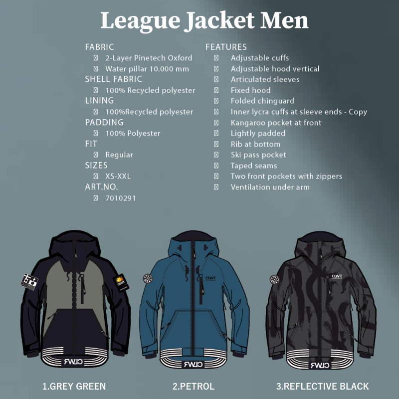 ● CLWR League JKT PETROL Mサイズ メンズ スノーボード スキー ジャケット JACKET 23-24 日本正規品｜off-1｜07