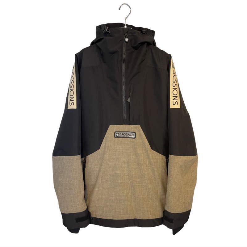 OUTLET】 SESSIONS AGENT ANORAK PULLOVER JKT BLACK BEIGE Lサイズ 