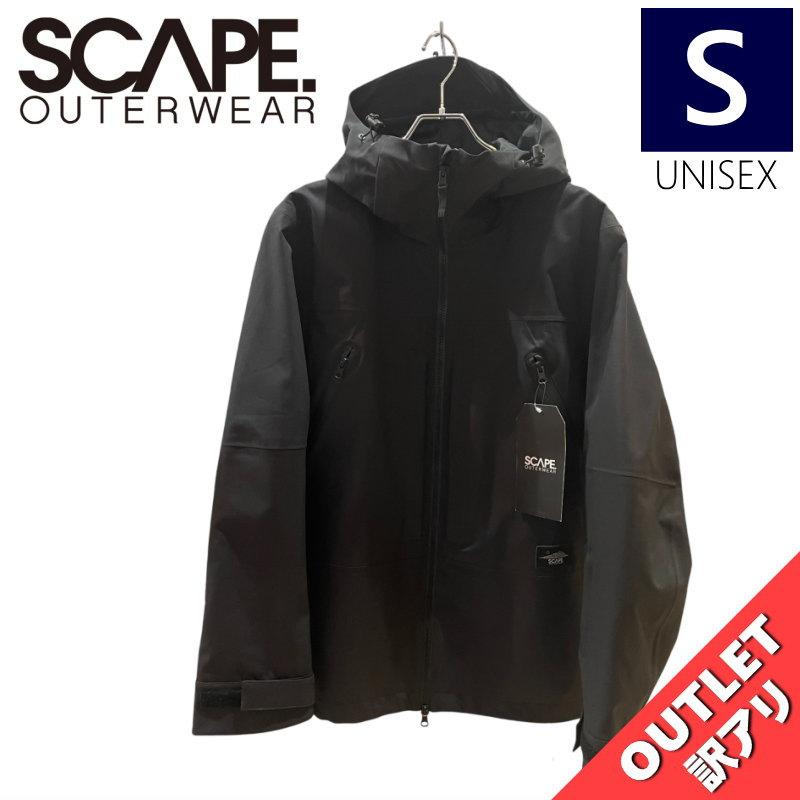 【アウトレット】25-26 SCAPE POW JKT BLACK Sサイズ メンズ レディース ユニセックス スノーボード スノボウェア ジャケット | SCAPE