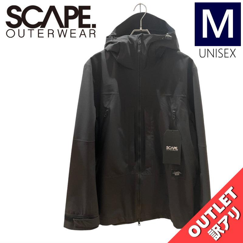 【アウトレット】25-26 SCAPE POW JKT BLACK Mサイズ メンズ レディース ユニセックス スノーボード スノボウェア ジャケット | SCAPE
