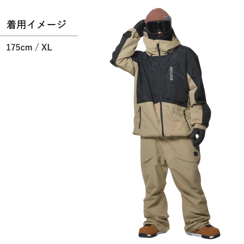 ◎ HELLOID RIDE JACKET BEIGE Sサイズ ヘルロイド スノボウェア 3L