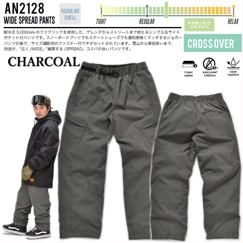 ◇ 21-22 ANTHEM WIDE SPREAD PANTS CHARCOAL Sサイズ アンセム 