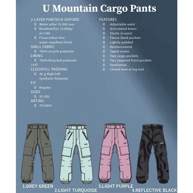 CLWR ○ U Mountain Cargo PNT LIGHT PURPLE XXLサイズ メンズ CLWR ○ U Mountain Cargo PNT LIGHT PURPLE XXLサイズ メンズ