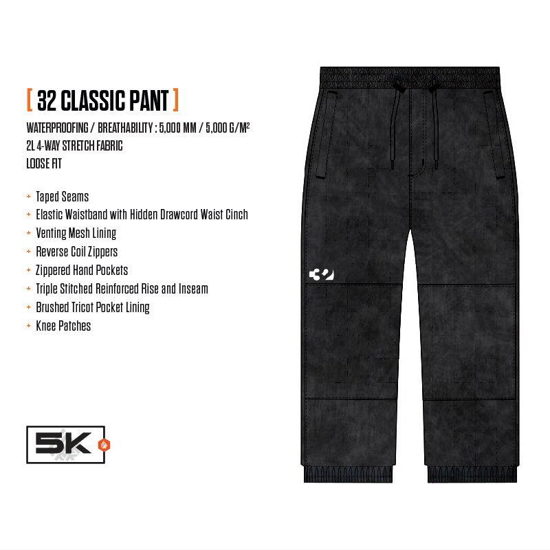 【アウトレット】25-26 THIRTYTWO 32 CLASSIC PNT BLACK ACID Lサイズ メンズ スノーボード スキー スノボウェア パンツ PANT | thirtytwo | 08